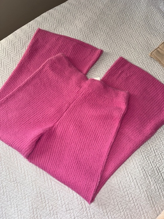 Gianni Bini Hot Pink Ribbed  Knitted Wide leg pants - Picture 8 of 9